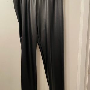 Faux leather pants